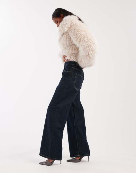 Weekday – Paz – Weit geschnittene Jeans in verwaschenem Blau mit mittelhohem Bund - view 1