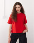 [Weekday] Weekday Perfect boxy fit t-shirt in red XS Red