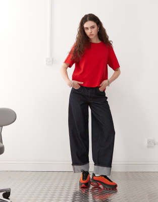 Weekday Perfect Boxy Fit T-shirt In Red