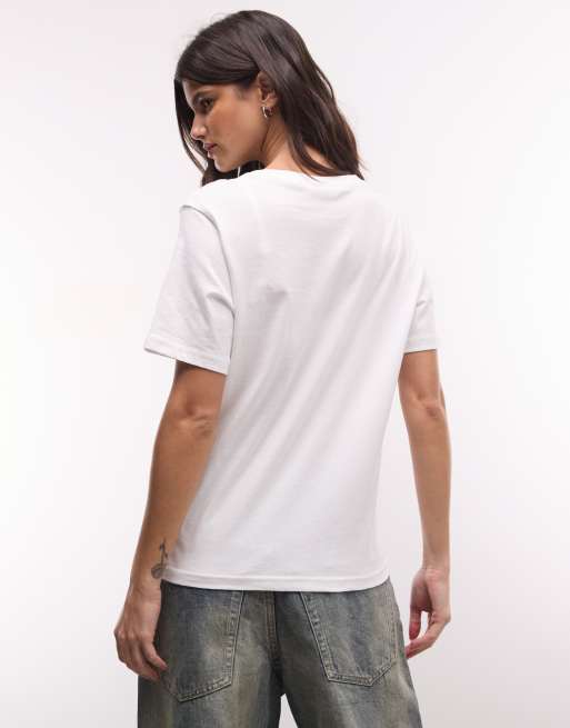 Weekday – Perfect – Locker geschnittenes T-Shirt in Weiß , 2 von 4