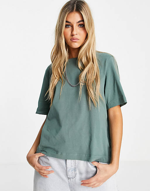 Weekday Perfect organic cotton relaxed boxy t-shirt in