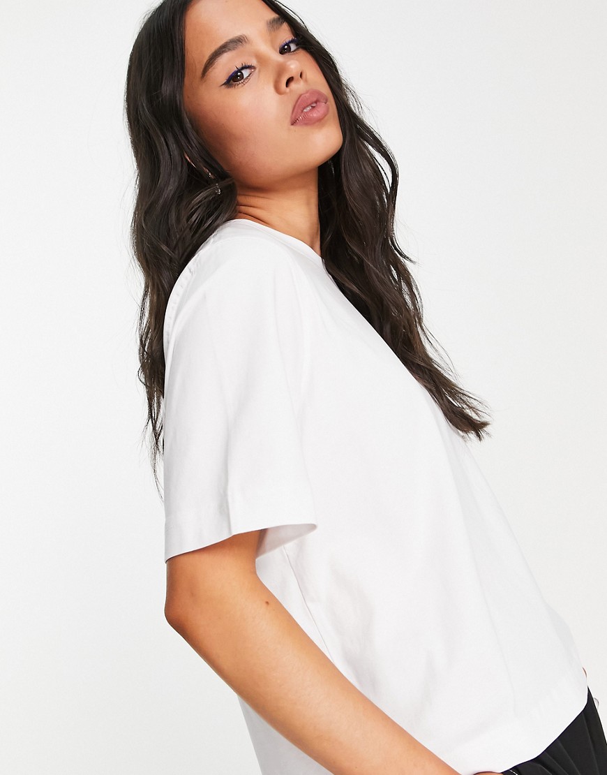 Weekday Perfect organic cotton relaxed t-shirt in white