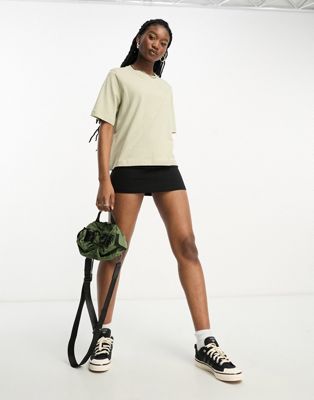 Weekday Perfect relaxed fit t-shirt in beige - ASOS Price Checker