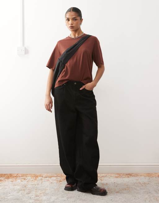 Weekday - Perfect - Rustfarvet T-shirt med firkantet pasform, 2 af 4
