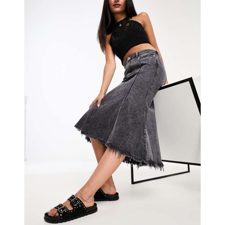 Flared Midi Skirt