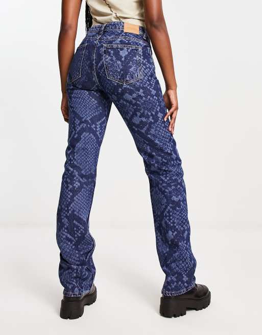 Laser Monogram Jeans Blue