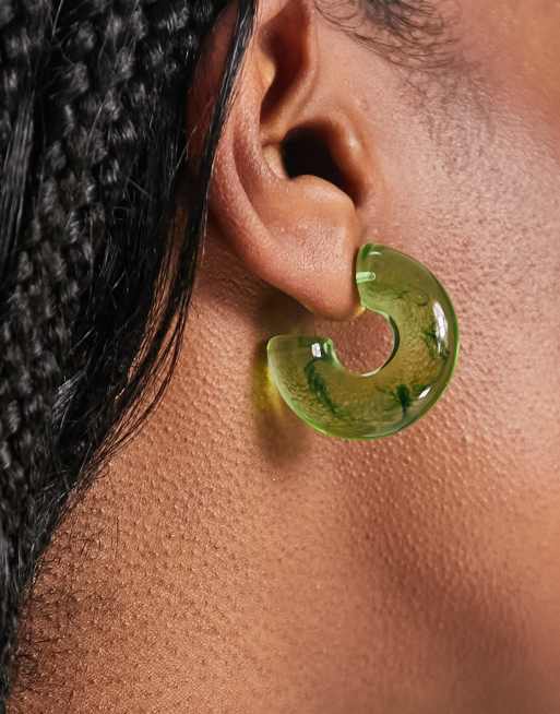 Plastic Hoop Earrings