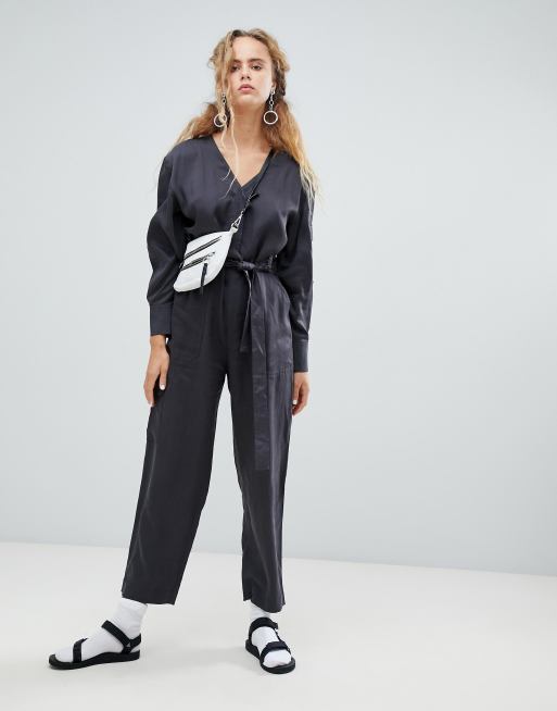 Grey cheap utility jumpsuit