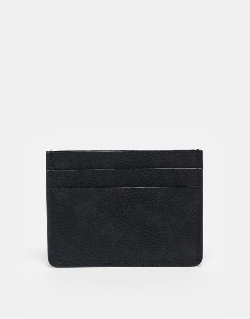 Porte-cartes En Cuir Et Daim Noir Neuf - Création Artisanale, Unisexe, Sans Marque