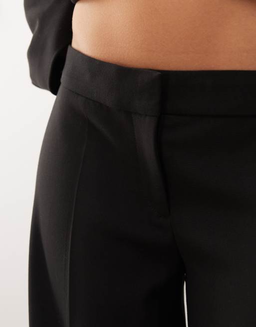 Weekday premium co-ord flared tailored trousers with front pleats in black, 3 of 5