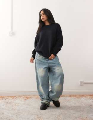 Weekday Premium Wool & Mohair Blend Sweater In Blue