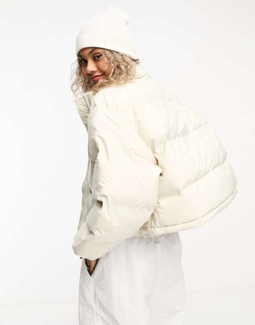 Weekday Promis padded jacket in cream