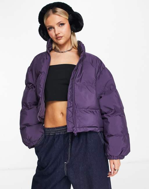 Dark purple 2024 puffer jacket