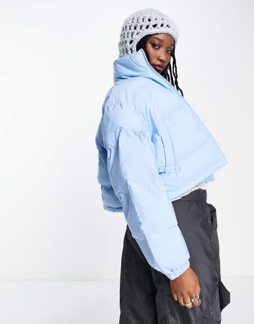 Funnel Neck Cropped Puffer Jacket