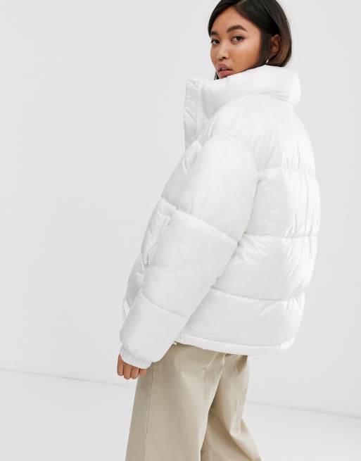 Asos white shop puffer jacket