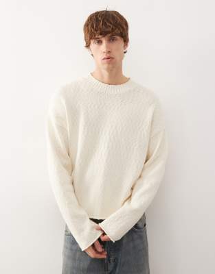 Weekday - Pull décontracté en maille - Blanc