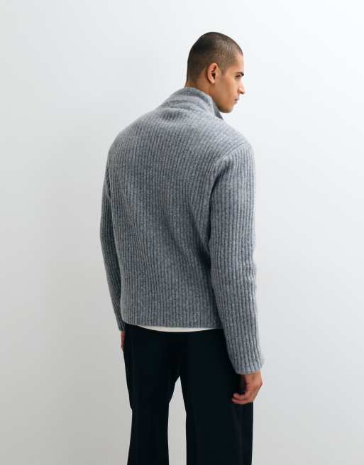 Weekday pull demi-zip en mélange gris, 5 de 5