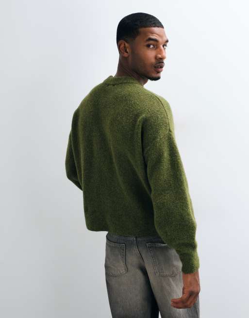 Weekday pull en mélange de laine kaki chiné, 4 de 5