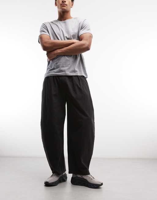 Weekday pull on barrel leg pants in black, 2 of 5