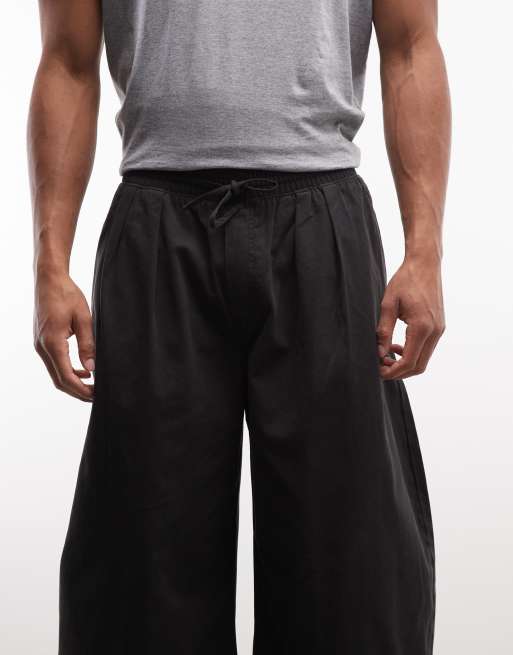 Weekday pull on barrel leg trousers in black, 4 of 5
