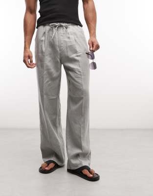 Weekday pull on linen pants in sage green exclusive to ASOS sage green 19890₽