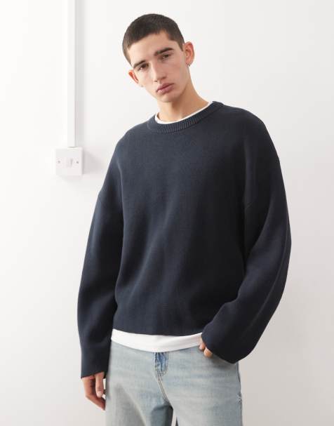 Weekday - Pull oversize coupe carrée - Bleu marine - view 1