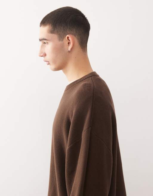 Weekday - Pull oversize coupe carrée - Marron foncé, 4 de 5