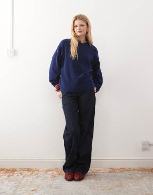 Weekday - Pullover aus Wollmix in Blau