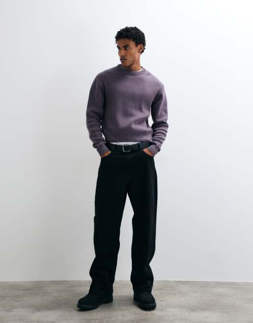 Weekday Pullover in dunklem Pflaumenton, 2 von 5