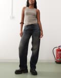 [Weekday] Weekday Rail mid rise baggy fit jeans in deep ocean blue W28 L30 Deep ocean blue