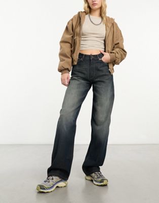 WEEKDAY Culver Loose Straight Jeans in Rust