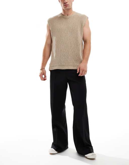 Weekday Ralf flared tailored pants in black