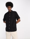 [Weekday] Weekday Randy short sleeve shirt in black XS BLACK