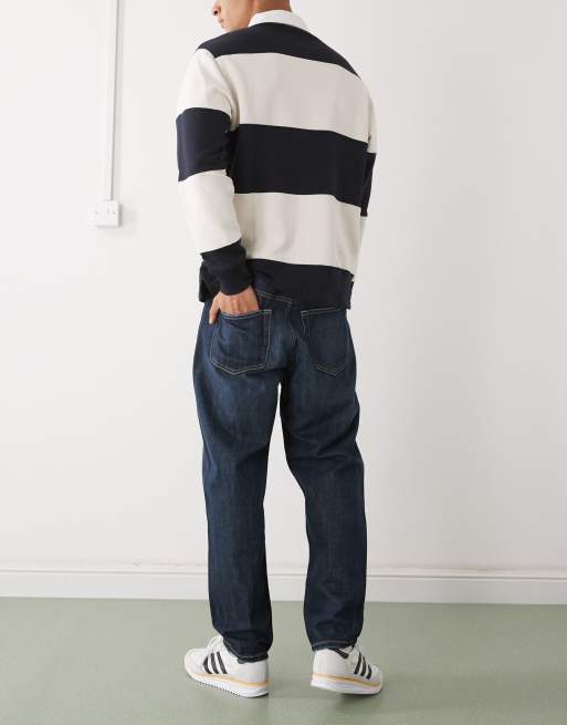 Weekday - Ray - Afslappede og tapered mørkeblå jeans, 3 af 5