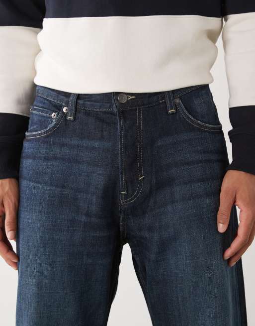Weekday - Ray - Afslappede og tapered mørkeblå jeans, 4 af 5