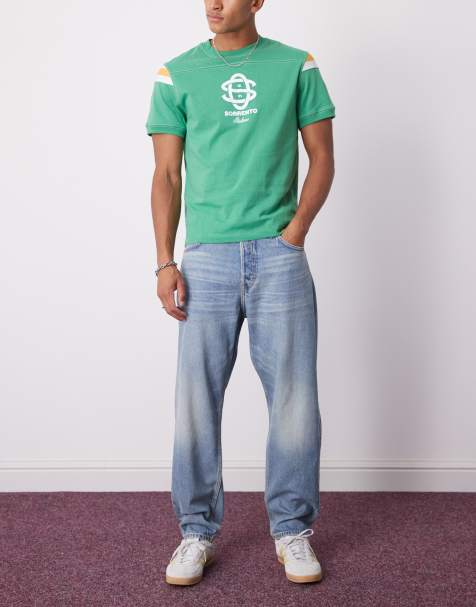 Weekday Ray relaxed fit tapered jeans in blue - view 1
