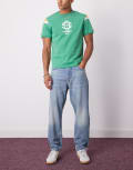 [Weekday] Weekday Ray relaxed fit tapered jeans in blue W27 L32 Seventeen Blue