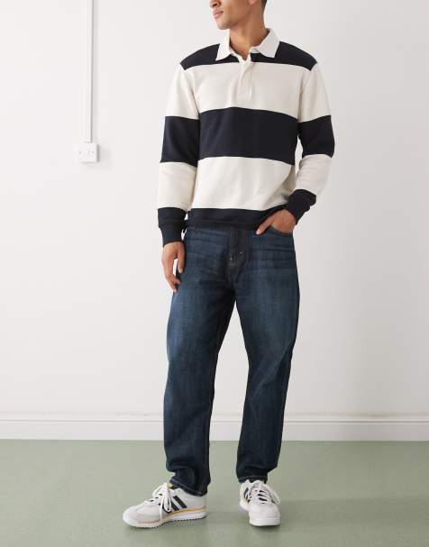 Weekday Ray relaxed tapered jeans in dark blue