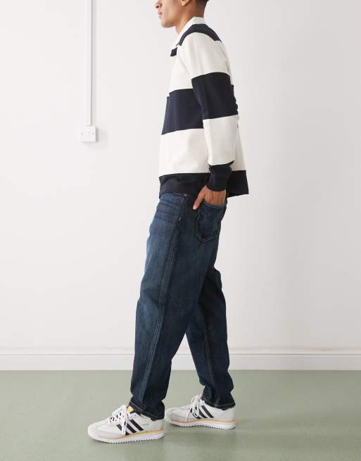 Weekday Ray relaxed tapered jeans in dark blue, 2 of 5