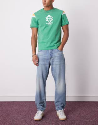 Ray - Schmal zulaufende Jeans in Blau mit lockerem Schnitt Blau W29 L32