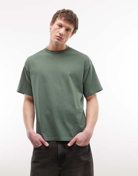Weekday - Recht oversized T-shirt in donkergroen - view 1