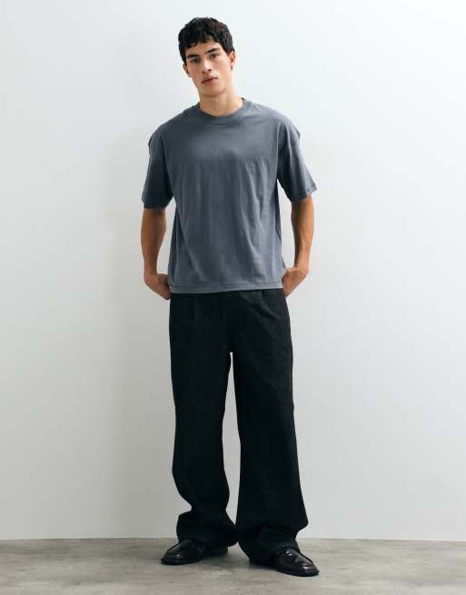 Weekday - Recht oversized T-shirt in staalgrijs, 3 van 9