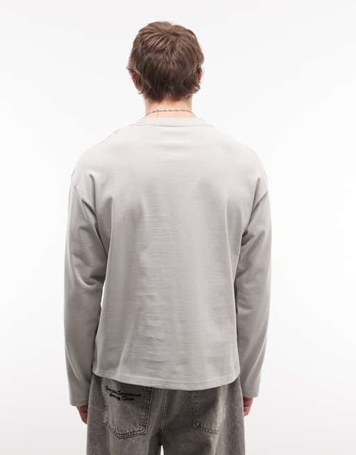 Weekday - Recht oversized T-shirt met lange mouwen in zandkleur, 5 van 5