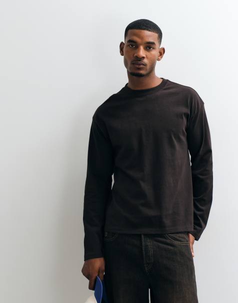 Weekday - Recht T-shirt met lange mouwen in bruin - view 1