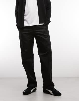 Weekday Relaxed Chino Pants In Black