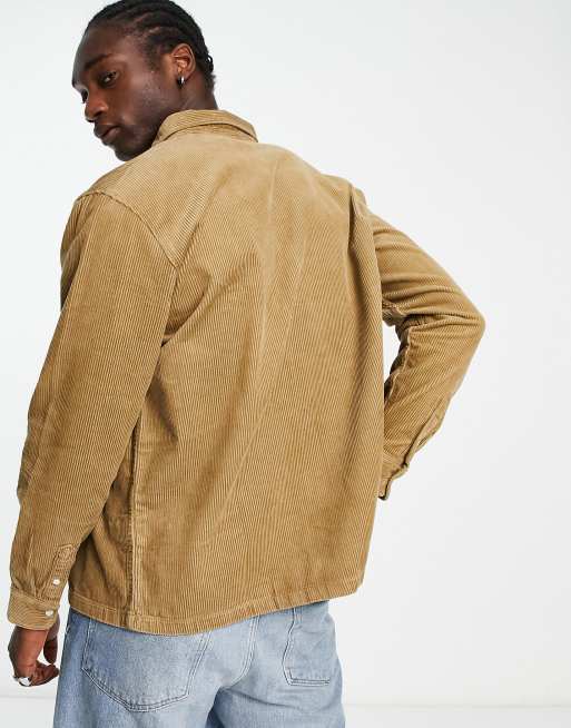 Cord Work Shirt - Beige, XL / Beige