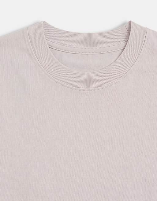 Weekday relaxed fit heavyweight jersey t-shirt in mole, 8 of 12