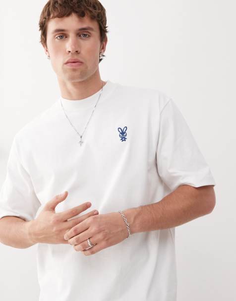 Weekday – Relaxed Fit T-Shirt in Weiß mit Grafik-Stickerei vorn - view 1