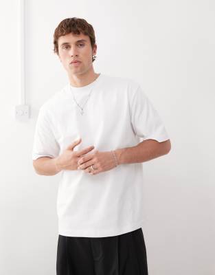 Weekday Relaxed Fit T-shirt With Back Graphic Print In White