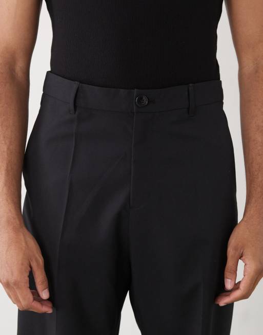Weekday relaxed fit tailored trousers in black, 5 of 5